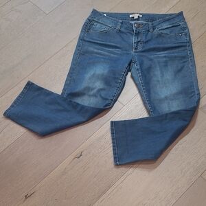 CAbi Cropped Denim Jeans Women's sz  4 Mid Rise Straight Leg Denim